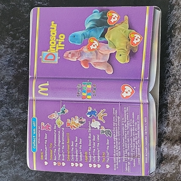 TY 2000 McDonald's Teenie Beanie Steg the Stegosaurus - Picture 4 of 6